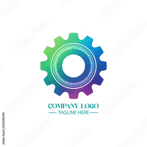 Colorful Gear Logo Design