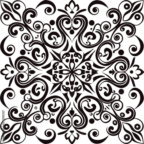 Seamless vector floral pattern with elegant vintage ornate leaves and decorative baroque flower elements