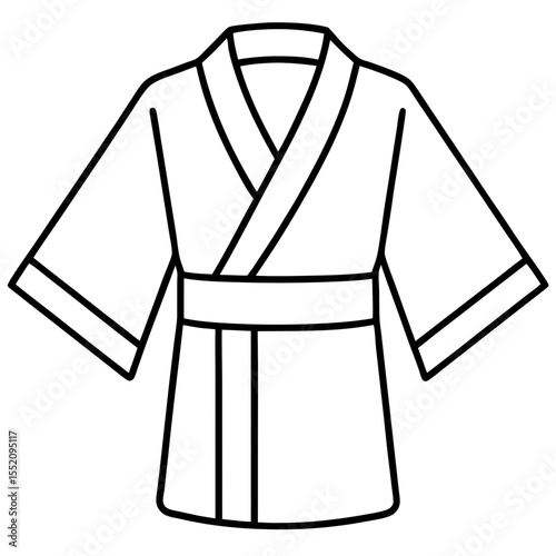 Japanese Robe Line Art Design
