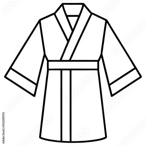 Japanese Robe Line Art Design