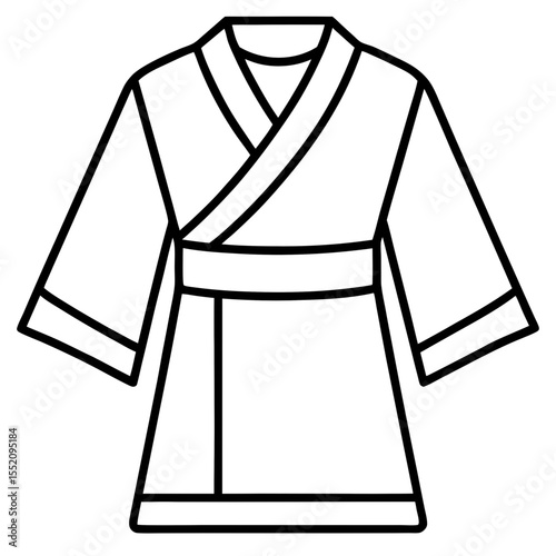 Japanese Robe Line Art Design