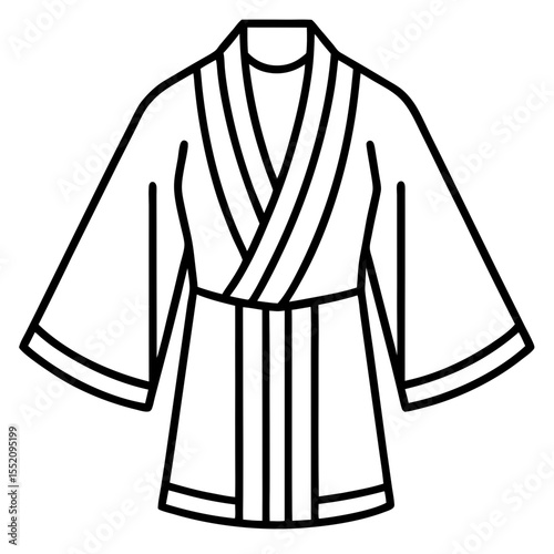 Japanese Robe Line Art Design