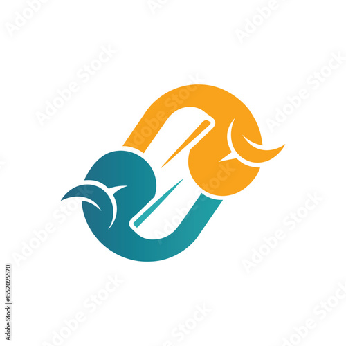 Minimalist chain link forming strong flexing arm logo design, fitness symbol, strength emblem, gym brand identity, muscle icon, athletic vector, modern simple illustration