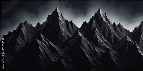 Snow-capped peaks pierce the winter sky, a breathtaking alpine landscape of mountains and clouds