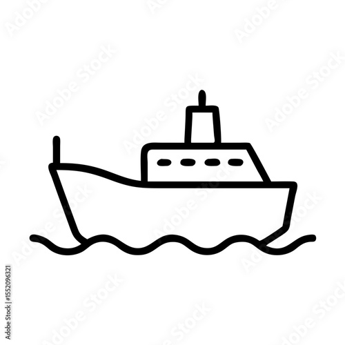 Find boat outline vector image for shipping industry maritime transport and nautical designs online now