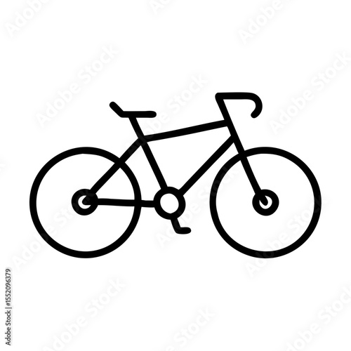 Download free vector bicycle icon simple outline style for cycling and transportation designs and graphics