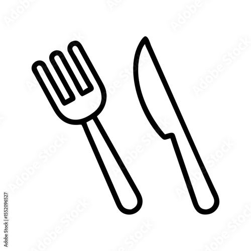 Download free vector graphic of fork and knife cutlery for restaurant and dining design projects online now
