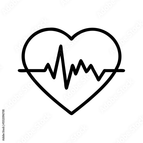 Heartbeat ekg vector illustration for medical health cardiology and healthcare design and graphics use