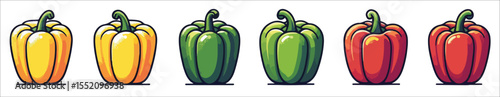 Vector set of paprika