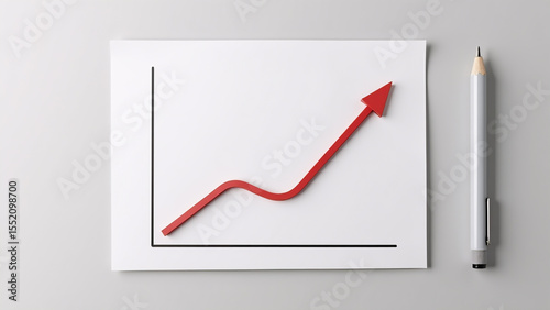 Supply and demand economic chart in minimalist setting