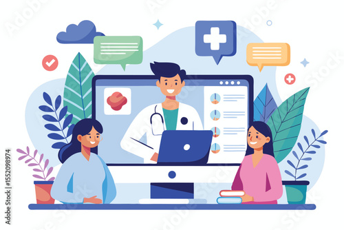 Online doctor consultation platform provides virtual healthcare services for patients seeking medical advice and support from professionals