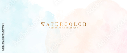 Abstract vector art background with isolated watercolor paint stains on old paper. Hand drawn design for invitation, cards, flyer, poster, banner, cover design, flyers, ads. Pastel color Illustration.