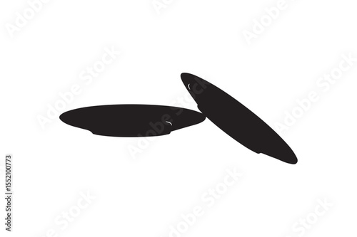 Plate logo silhouette on white background.