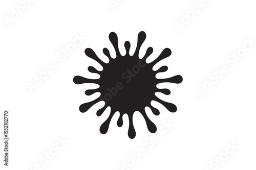 Pollen silhouette on white background.
