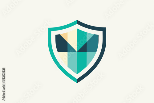 Minimalist geometric shield symbol representing protection and security in a modern design Free Download Minimalist geometric shield symbol representing protection and security in a modern design - GFXLoad