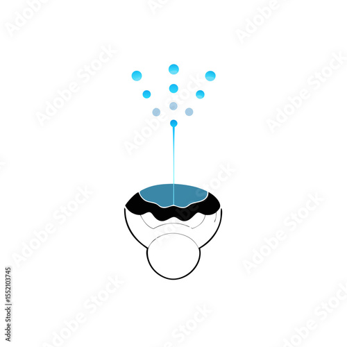 Stylish Blue Cloud Graphic with Wireless Connectivity Theme