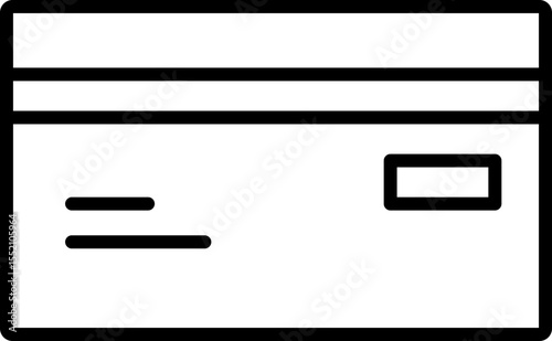  Credit Card Line Icon, Credit Card Line Icon – Online Payment, Banking, Finance Symbol

