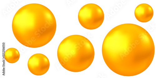 Golden glossy 3d ball.