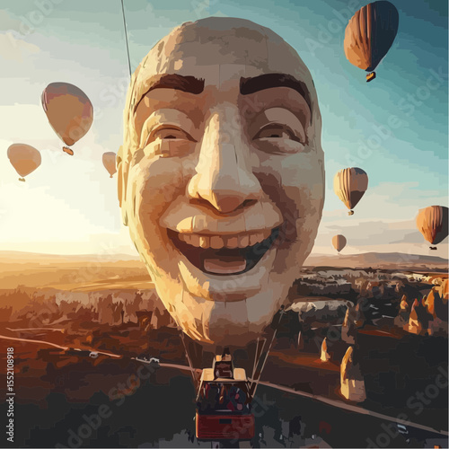 
face shaped balloon in cappadocia