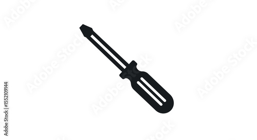 Minimalistic screwdriver illustration for tool and hardware design projects vector illustration