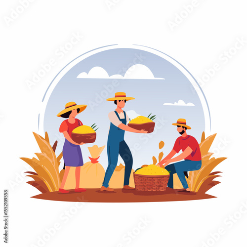 cartoon illustration of a man and woman