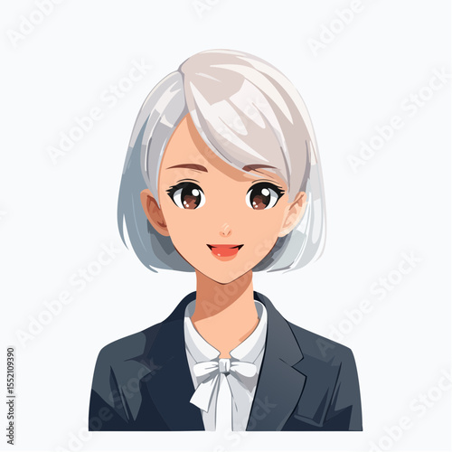 business woman with headset