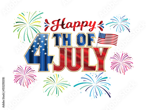 Happy 4th of July celebration background,
Festive Independence Day 