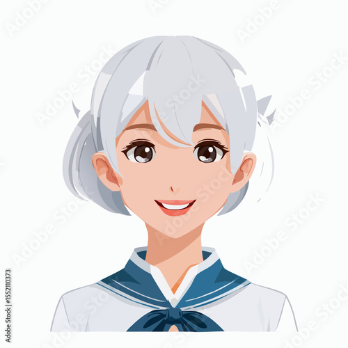 girl in a blue dress