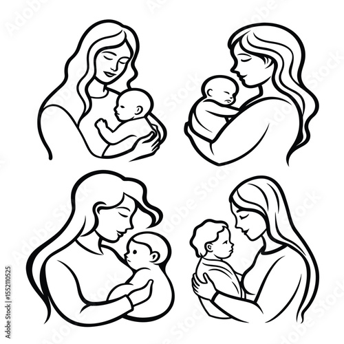 Motherhood Tender Moments of Maternal Love and Infant Care