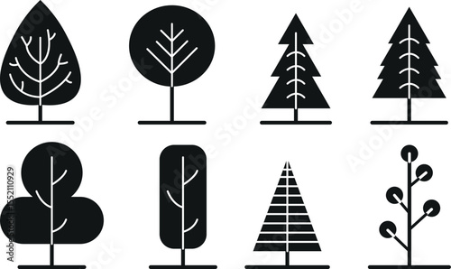 Clean and Modern Leaf Outlines – Thin Line Nature-Inspired Vector Set for Branding and Elegant Design Projects