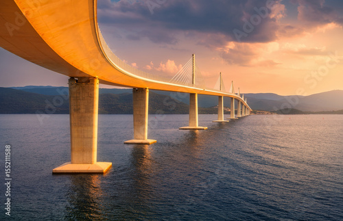 Modern Peljesac bridge and ...