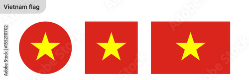 
Vietnam Flag – Vector Illustration on Gray Background

