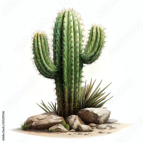 cactus isolated on white