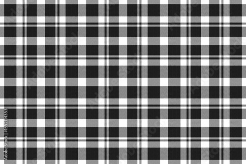 Sale check vector fabric, decorative texture plaid textile. Romantic background tartan seamless pattern in black and grey colors.