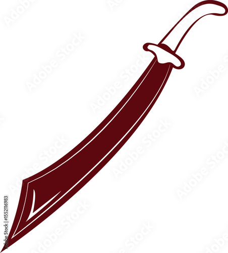 Collection of ornate medieval swords and weaponry for graphic design isolated on transparent background