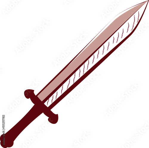 Collection of decorative sword graphics for design projects isolated on transparent background