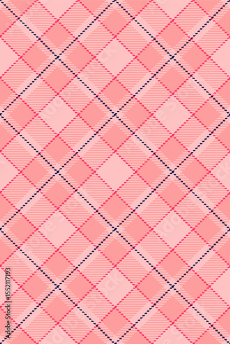 Industrial textile plaid texture, everyday seamless background fabric. Duvet cover pattern tartan vector check in red and light colors.