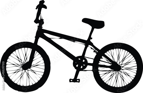 Detailed bicycle silhouettes in various styles isolated on transparent background