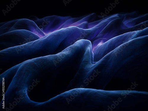 Abstract dark blue textured waves