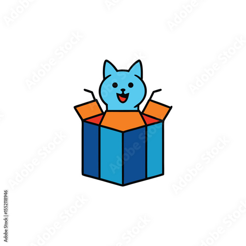 cat and gift box