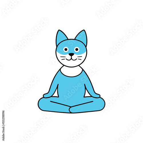 cat in a blue funy