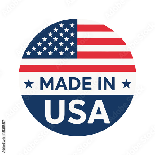 Made in USA Stamp Set – American Product Label, Logo, Emblem, and Seal Vector
