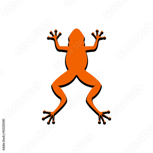 Frog icon. Vector illustration of a frog on white background.