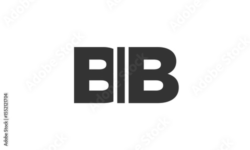 BIB logo design template with strong and modern bold text. Initial based vector logotype featuring simple and minimal typography. Trendy company identity.