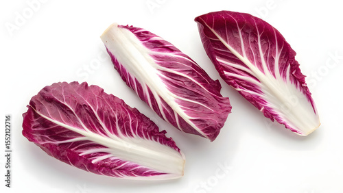 red cabbage on white background