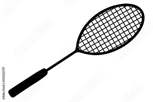 tennis racket silhouette vector illustration,  