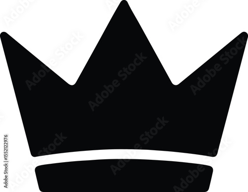 Silhouette Royal Crown Symbol of Power and Authority Vector Illustration