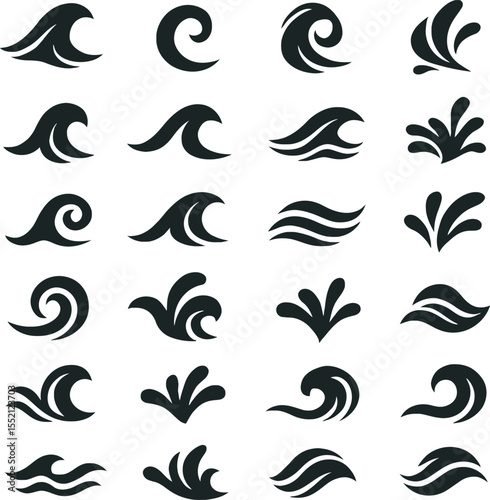 Floral design elements set with vector flowers ornaments and decorative patterns