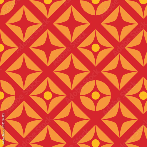 Seamless pattern floral vintage ornament, a retro textile design with an antique damask texture perfect for wallpaper or fabric