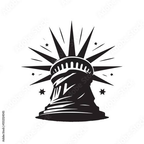 Black Liberty cap Silhouette Vector, High Quality Illustration on White Background